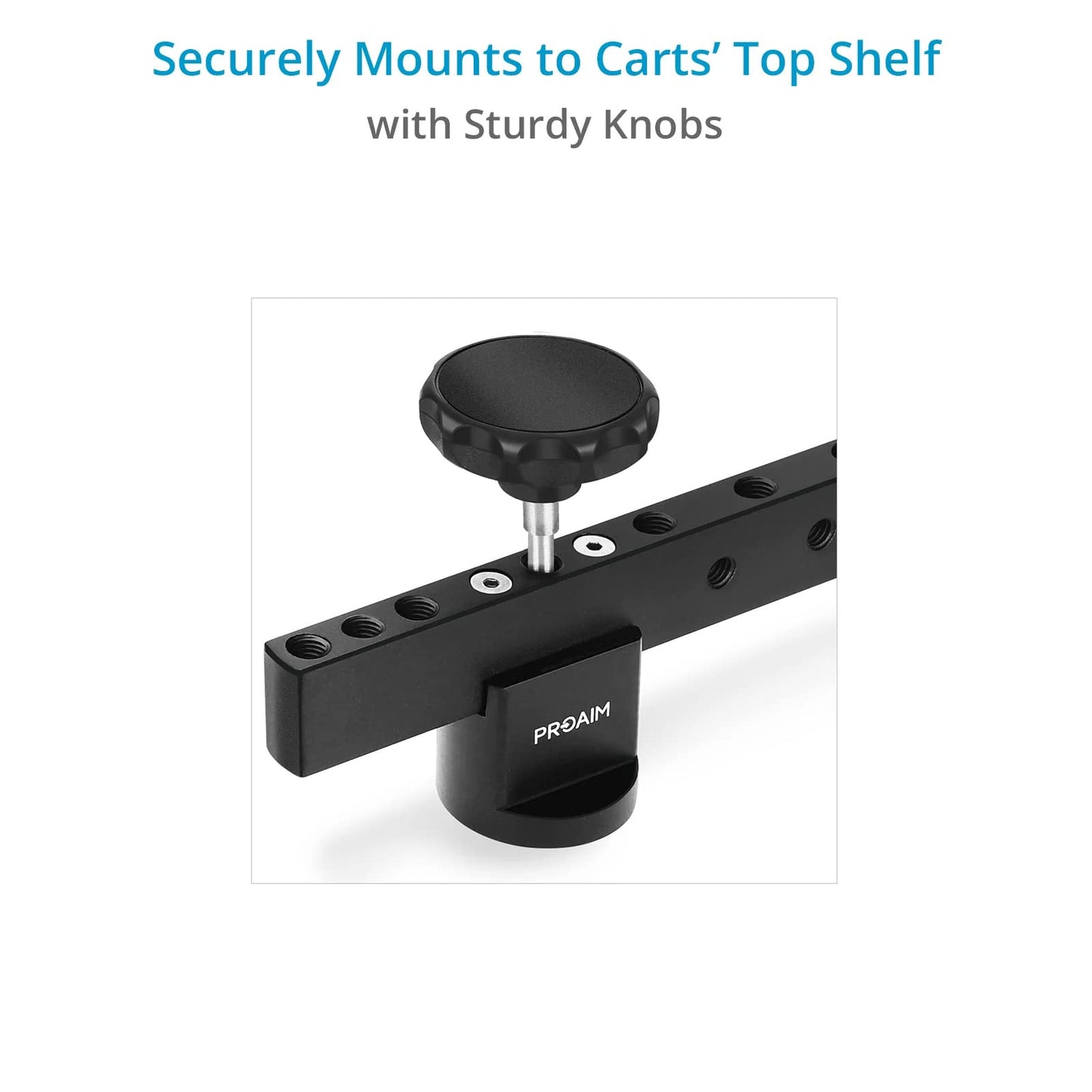 PROAIM Cheese Bar for Victor Lite Camera Production Cart. Offers Payload up to 30kg/66lb. Multiple 3/8” Threads for Various Photo/Video Accessories.