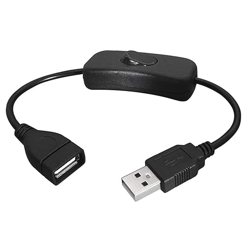 SIOCEN USB Cables with On Off Supports Data Sync and Power, Short Micro USB Cable USB Extension Cord