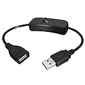 SIOCEN USB Cables with On Off Supports Data Sync and Power, Short Micro USB Cable USB Extension Cord