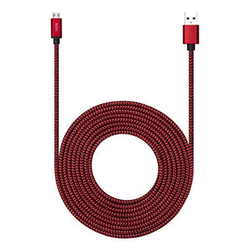 Micro USB Cable 15ft with 3A Fast Charging, Extra Long and Extremely Durable Nylon Braided Charger Cord for Galaxy S7/S6/J8/J7 Note