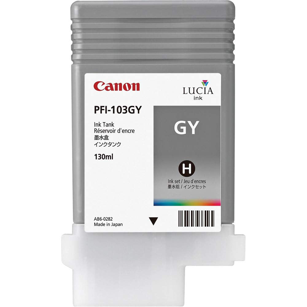 Canon PFI-103GY ImagePrograf iPF5100 6100 6200 130ML Ink Catridge (Gray) in Retail Packaging