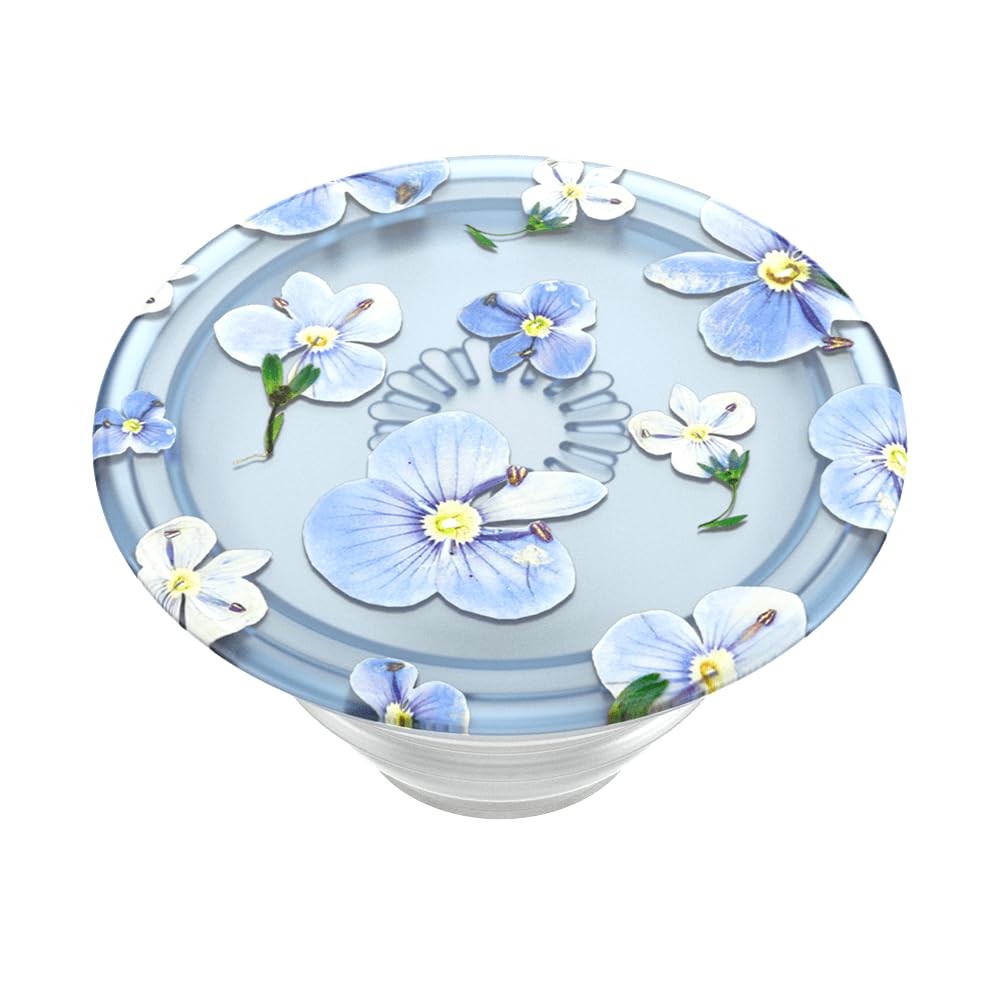 PopSockets Adhesive Phone Grip, Holder, Phone Stand, Plants - Translucent Blue Fields
