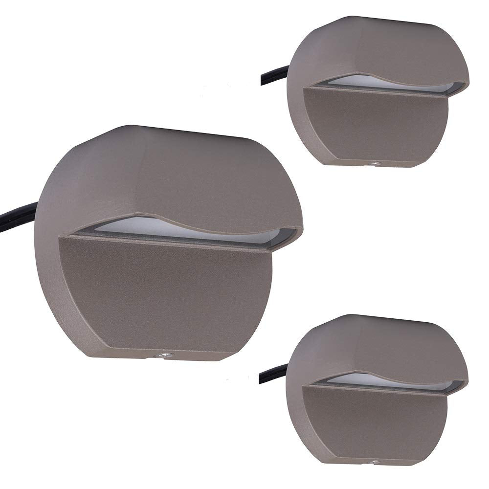 Arrownine Cast Aluminum 2.5W Deck LED Lights Low Voltage Landscape Lighting 12V Outdoor Step Lights,Post Stairs Fence Lighting Soft Warm White Water