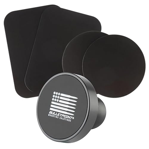 Bulletpoint DiabloM6 Magnetic Cell Phone Mount Compatible with iPhone and Android Smartphones - 20mm Attachment Ball - Metal Plate attaches to Device