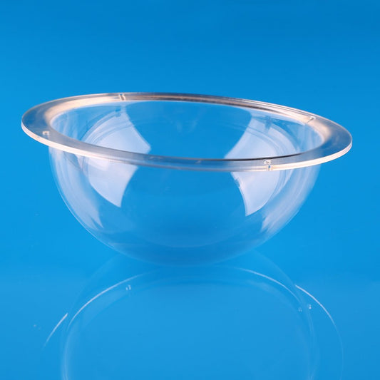 Ricrrover Diameter 6 Inch/150mm w/4 Holes Clear Acrylic Dome Flange Clear Plastic Hemisphere Indoor/Outdoor CCTV Replacement Clear Dome Camera Cover