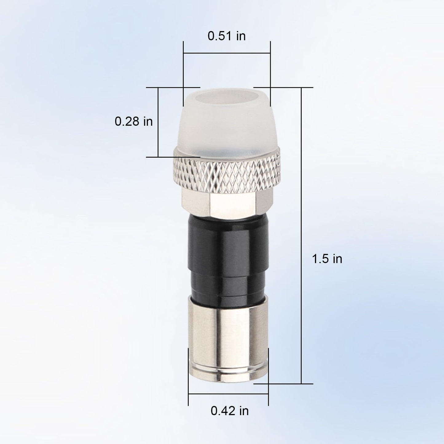 MOOKEERF RG6 Compression Connectors 20 Pack,F Type RG6 Connectors 75 Ohm,RG6 Coaxial Cable Compression Fitting with Weather Seal O Ring and Waterproof