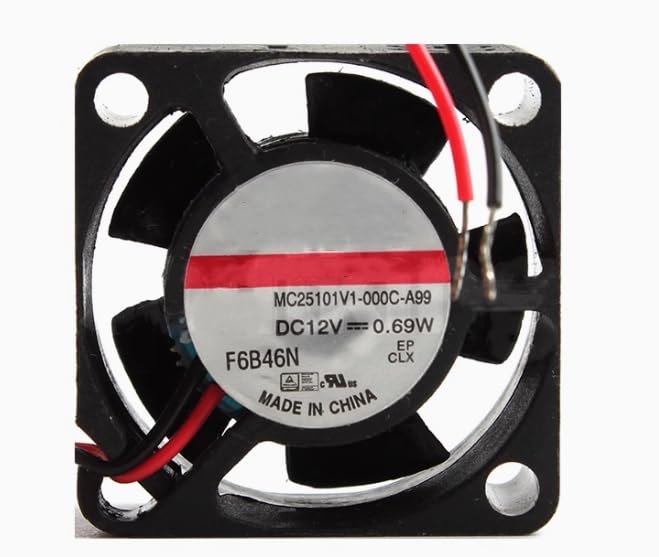 MC25101V1-000C-A99 DC 12V 0.69W 3.5CFM 25x25x10mm 2-Wire Cooling Fan