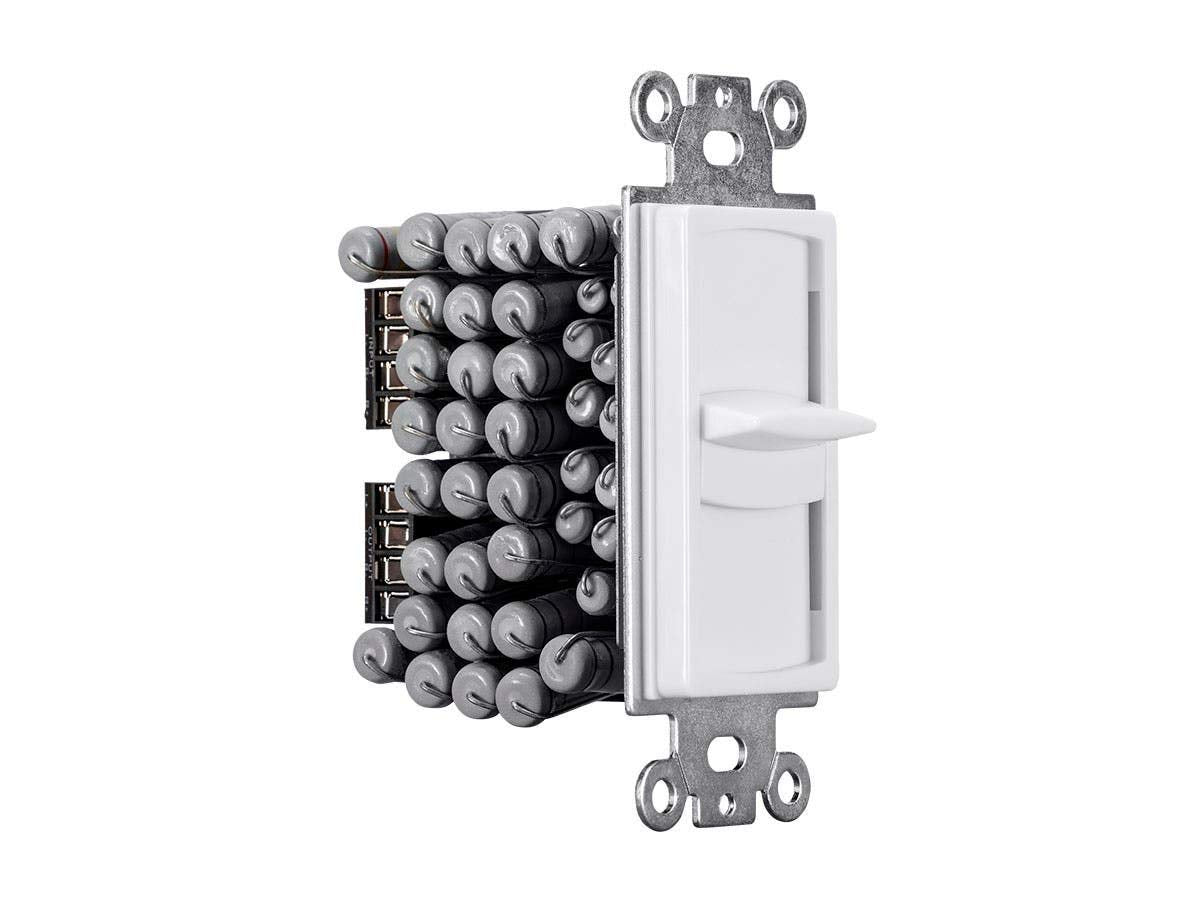 Monoprice 120-Watt Slider Resistance Speaker Volume Control, 12-Position Switch, 36dB Attenuation, Solderless Speaker Terminals, 138169, Multi-Color