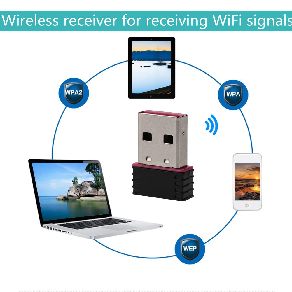 Yoidesu 300Mbps USB Adapter Long Range Network Card Dongle Transmitter Receiver Mini Size Support PC Linux Vista/ / 2000/7,etc