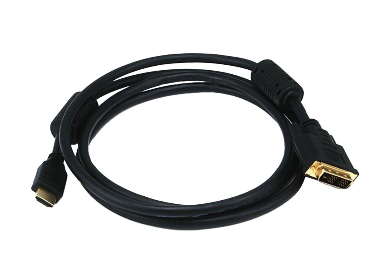 Monoprice 6ft 28AWG High Speed HDMI to DVI Adapter Cable w / Ferrite Cores - Black