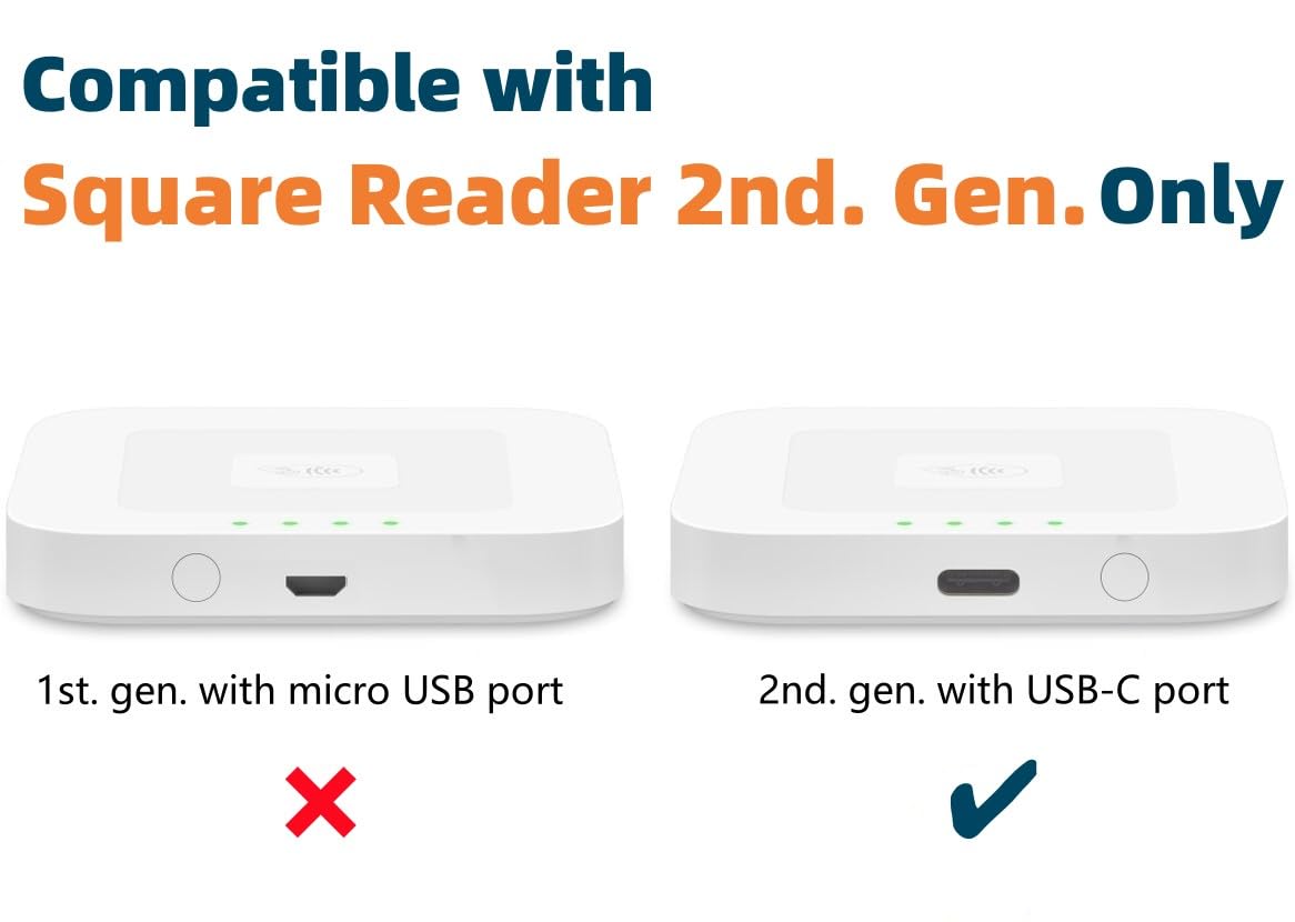 Magnetic Case Compatible with Square Reader 2nd Generation, Case for Square Contactless Chip Card Reader 2nd (Compatible with MagSaf Cover