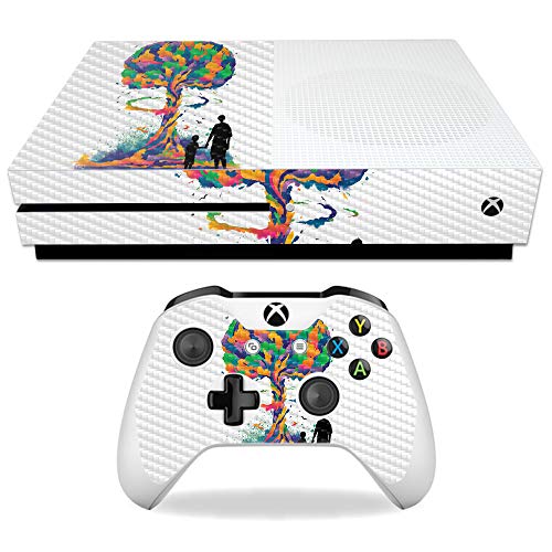 MightySkins Carbon Fiber Skin for Microsoft Xbox One S - Sabotage | Protective, Durable Textured Carbon Fiber Finish | Easy to Apply, Remove,