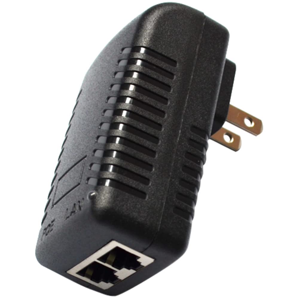 JacobsParts 24V 1A 24W 802.3af Passive PoE Injector Power Over Ethernet Adapter for IP Cameras Phones WLAN AP