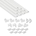 D-Line 157in Cord Cover Kit, Self-Adhesive Wire Hiders, Paintable Cable Raceway to Hide Wires on Wall, Electrical Cable Management - 10x 15.7 Lengths