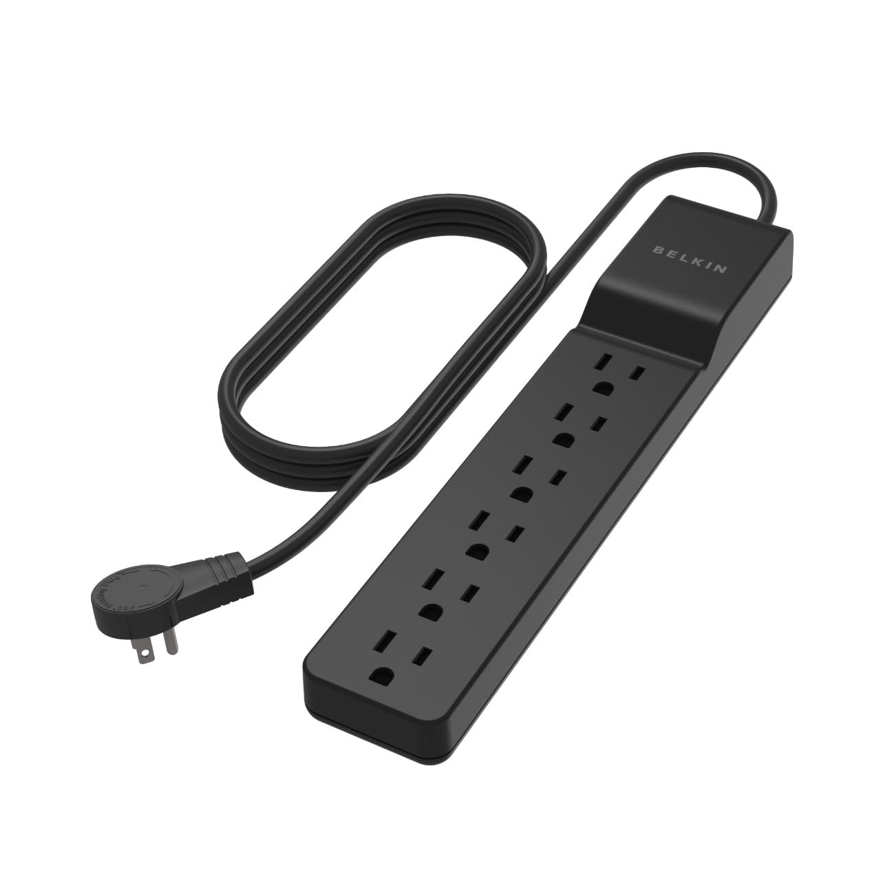 Belkin Surge Protector Power Strip with 6 AC Outlets, 6ft/1.8M Long Heavy-Duty Extension Cord, & 360-Degree Rotating AC Plug for Conference Rooms