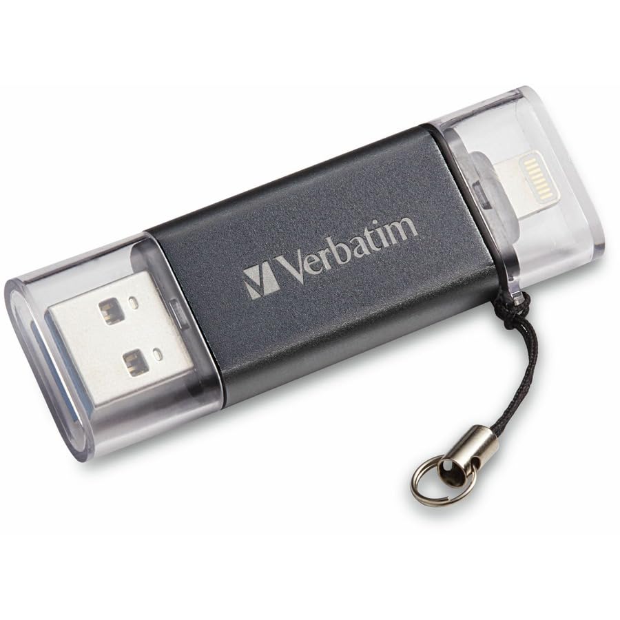 Verbatim 16GB Store ‘n’ Go Dual USB 3.0 Flash Drive for Apple Lightning Devices - Graphite (49304)