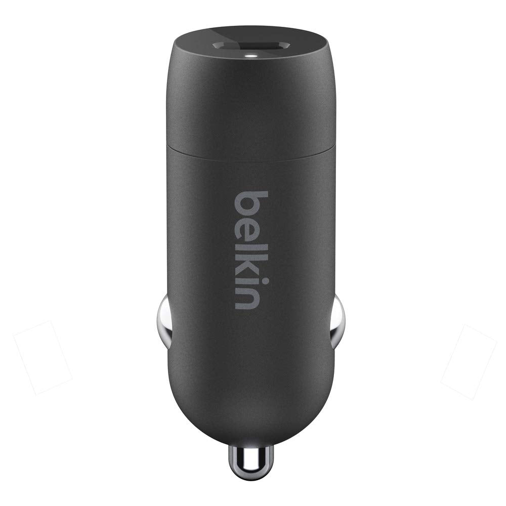 Belkin USB-C Fast Car Charger 20W-Black (iPhone Fast Charger Compatible with iPhone 12 Pro Max/12/12 Pro/ 12 Mini, Samsung Galaxy S20, S20+, S20