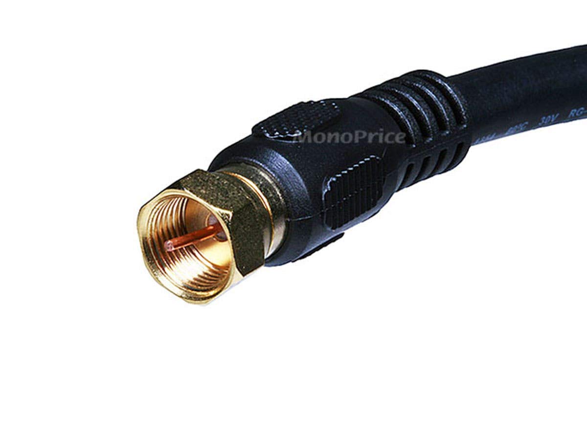 Coaxial Cable,RG-6,15 ft.,Black