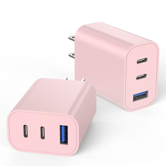 USB C Charger Block for Apple iPhone 17 Fast Charging, 2-Pack 35W USB Block