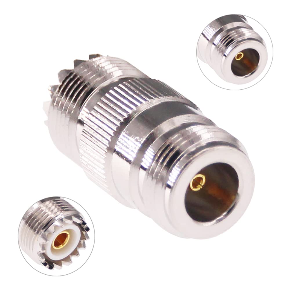 RFaha 4pcs N Type Male/Female to UHF PL-259 SO-239 M/F RF Coaxial Adapter Connector Kit(F36-4)