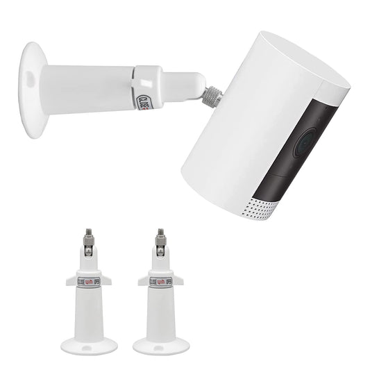 (Metal 2 Pack) 360 Degrees Adjustable Security Wall Mount for Ring Stick Up Cam/Ring Outdoor Cam Plus/Wyze Cam/Eufy Cam/Arlo Cameras, Fits All Cameras