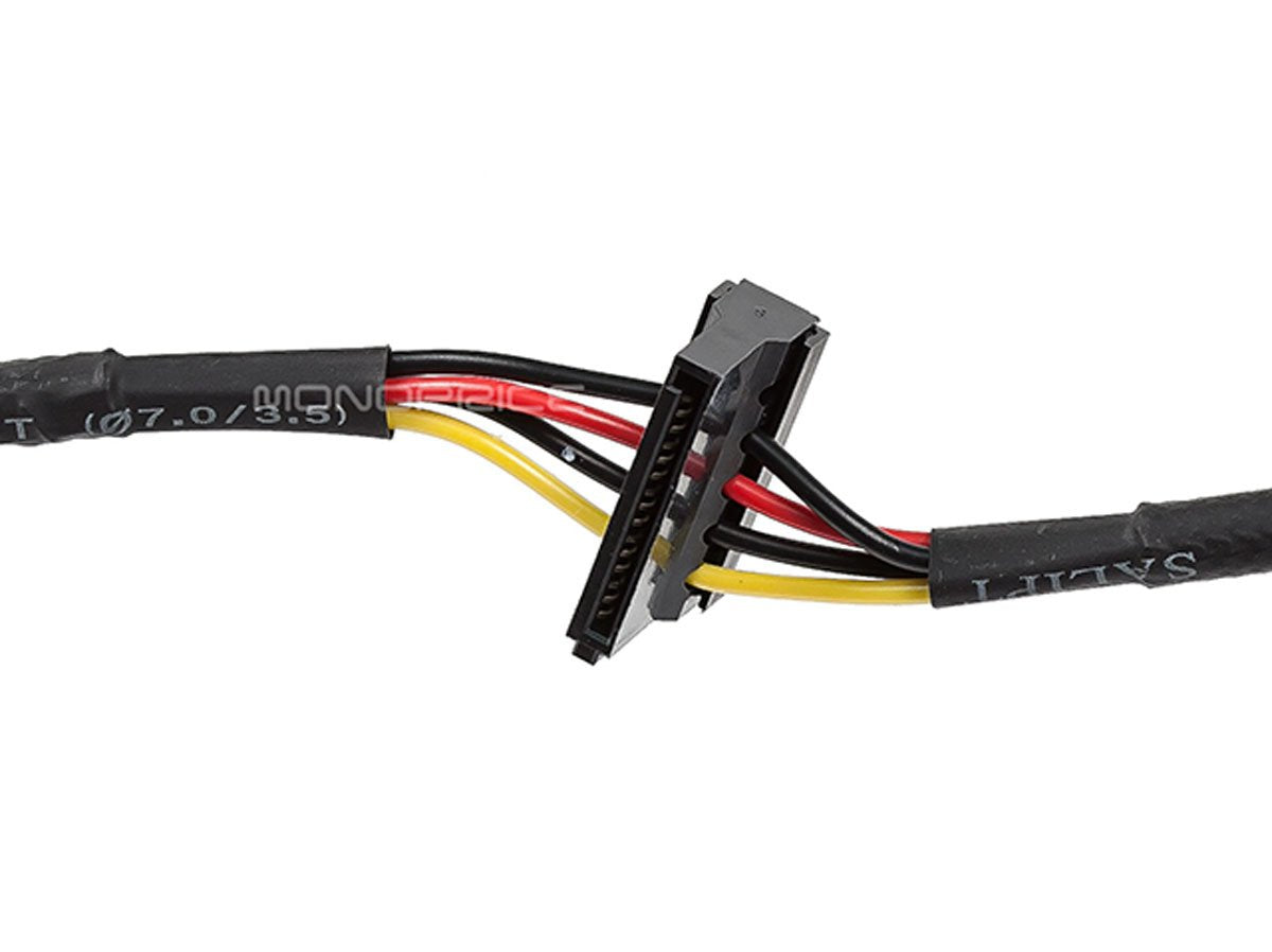 Monoprice Data Cable - 2 Feet - 4-pin MOLEX Male to 4X 15-pin SATA II Female Power Cable (Net Jacket)