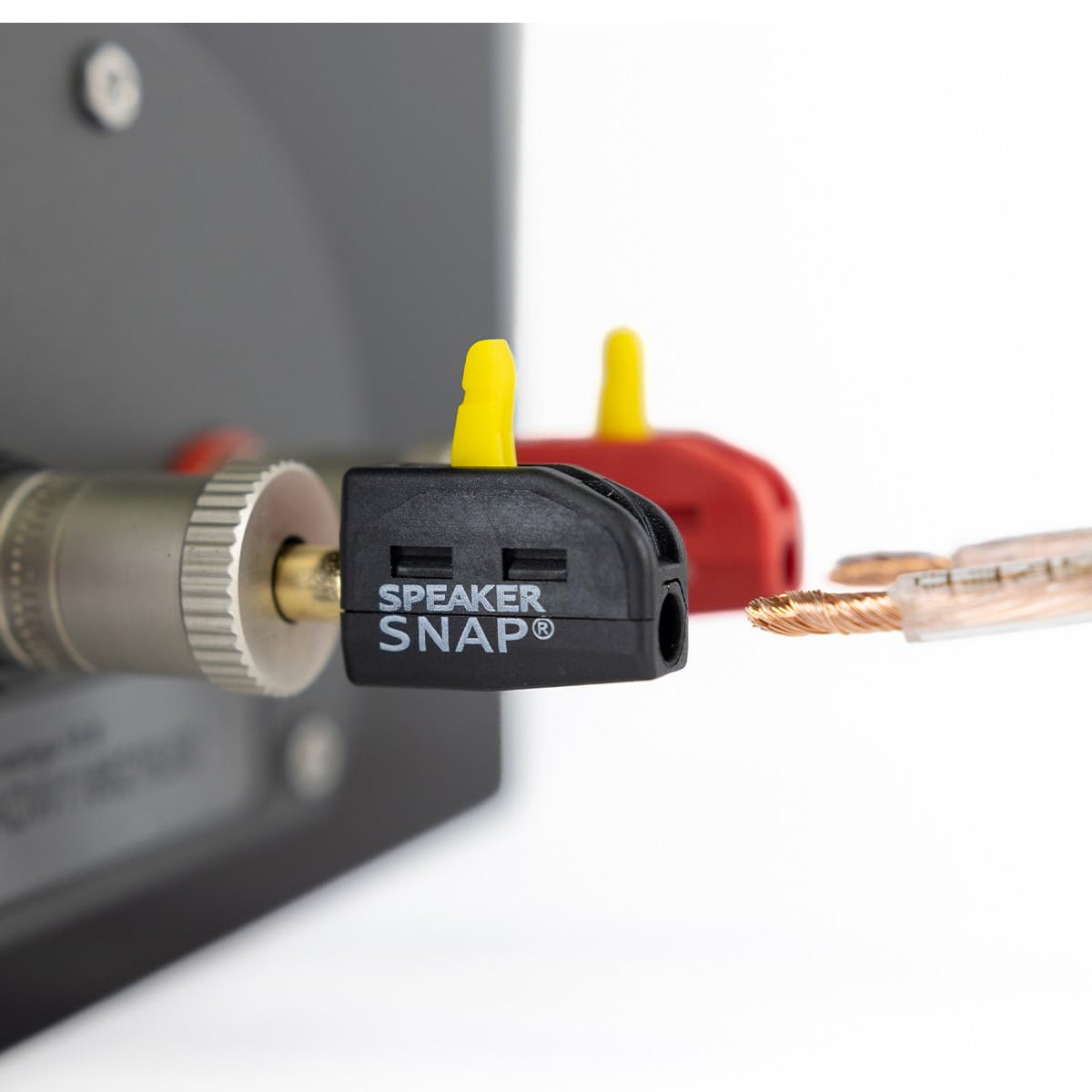 Speaker Snap Fast & Secure Banana Plugs - Gold Plated, 12-24 AWG, 2-100 Pieces for Home Theaters, Speaker Wire, Wall Plates and Receivers