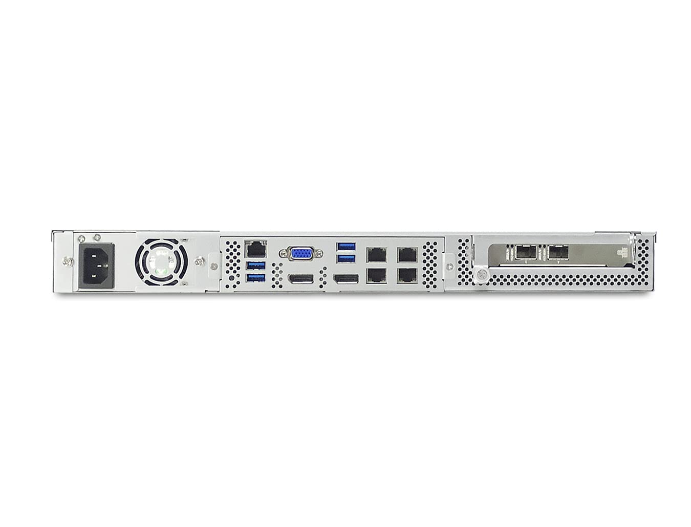 AIC XE1-1E001-04 is an Entry-Level 1U Appliance Chassis with 15” Depth, up to ATX, Internal: 2X 3.5 + 2X 2.5 7mm, Front: 2X USB 3.0, 3X 4028mm Fan, 1x