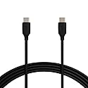 Amazon Basics USB-C to USB-C 2.0 Fast Charger Cable, 480Mbps Speed, USB-IF Certified, for Apple iPhone 16/15, iPad, Samsung Galaxy, Tablets, Laptops
