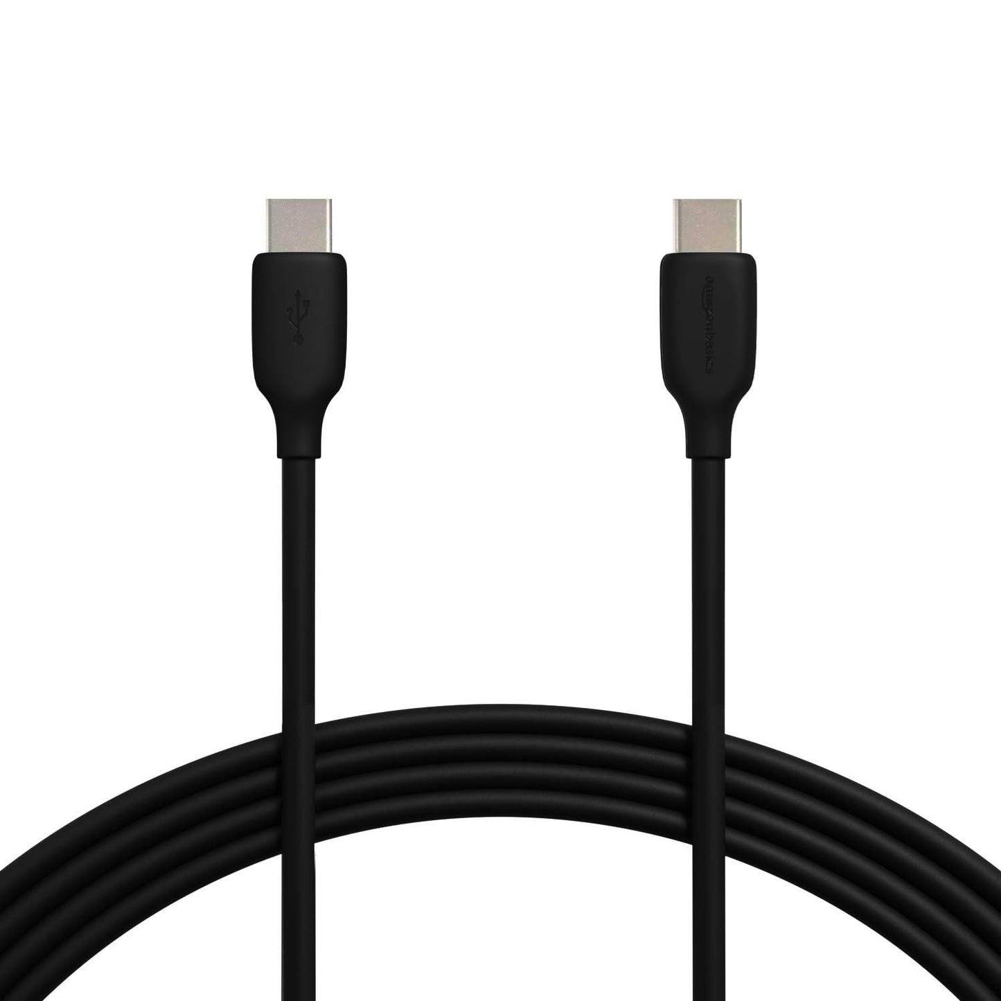 Amazon Basics USB-C to USB-C 2.0 Fast Charger Cable, 480Mbps Speed, USB-IF Certified, for Apple iPhone 16/15, iPad, Samsung Galaxy, Tablets, Laptops
