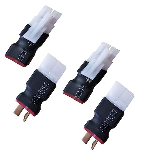 Yiqigou 2 Pairs Deans Style T-Plug Connector to BigTamiya Style Connector Conversion Adapter RC Male Female Connector for RC FPV Drone Car Truck Lipo