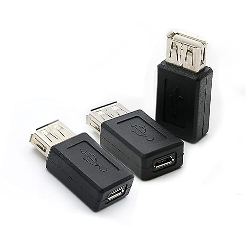 rgzhihuifz 3 Pack USB 2.0 A Female to USB Micro Female Adapter Converter