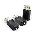 rgzhihuifz 3 Pack USB 2.0 A Female to USB Micro Female Adapter Converter