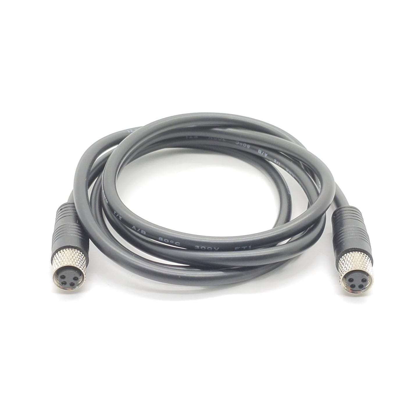 Elecbee M8 Cable Female to Female Straight Double Ended Cable Cordsets (A Code 4 Pin 1M/3.3ft Cable)