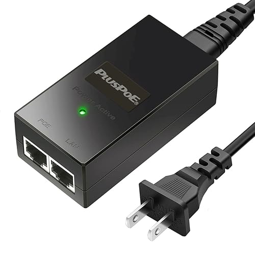 Gigabit PoE Injector, IEEE 802.3af Compliant, 48V POE Ethernet Adapter 100/1000Mbps Replacement for Ubiquiti U-POE-af, TP-Link TL-POE150S, TRENnet