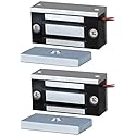 Seco-Larm E-941SA-80Q Single Door Mini Maglock (2 Pack), 80~110-lb (36~51kg) Holding Force, No Residual Magnetism, Detachable Mounting Bracket, MOV