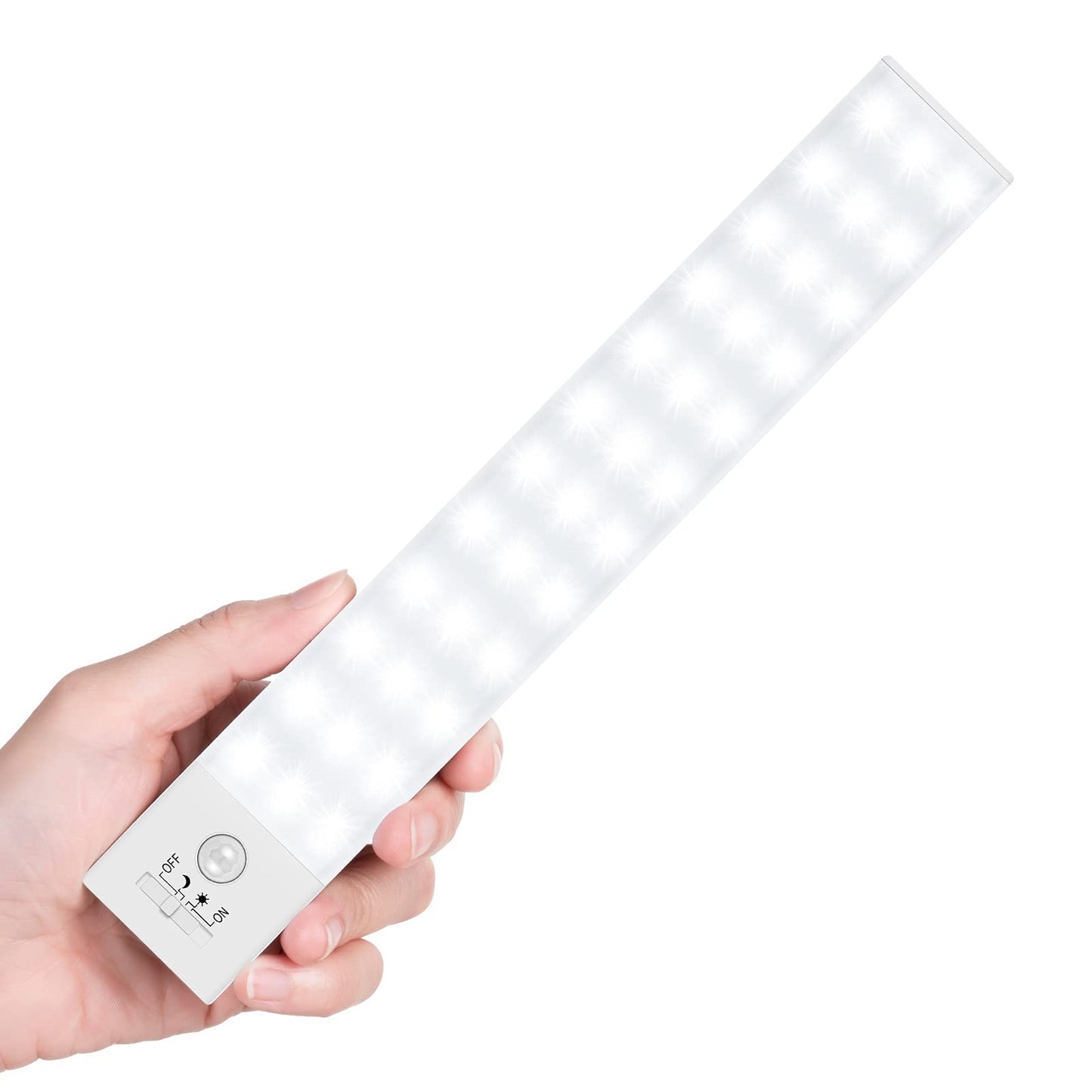 Reoshine Under Cabinet Lighting, 36 LED Motion Sensor Light Indoor Rechargeable, 1500mAh Closet Lights Battery Operated for Kitchen Cabinets, Shelves