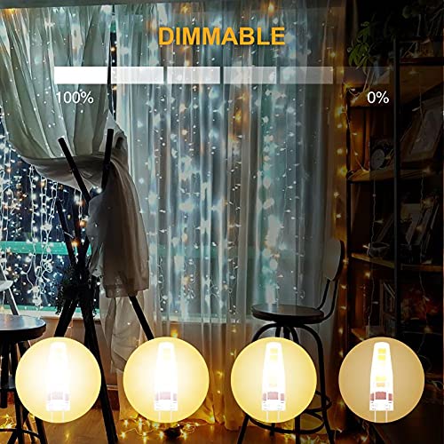Letaclanic G4 SMD LED Light Bulbs, 3000K Warm White Lighting Dimmable, 3W Equivalent to 30W AC DC 12V-24V, Bi-pin LED Bulb Silicone G4 LED Bulbs (10