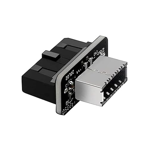JoyReken USB Front Panel Adapter, Vertical USB C Header Adapter, USB 3.1 Type-E Key-A to USB 3.0 20Pin Header Converter for Type C Motherboard