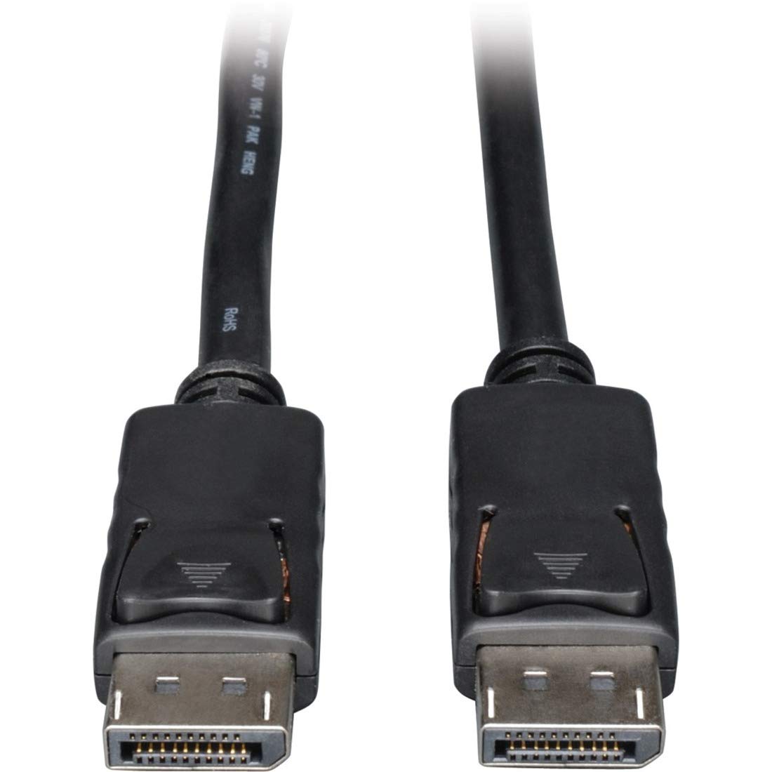 Tripp Lite 4K DisplayPort Cable with Latches, Male-to-Male, DP to DP, 4K @ 30Hz and 2K @ 60Hz, 25 Feet / 7.62 Meters, Lifetime Warranty (P580-025)