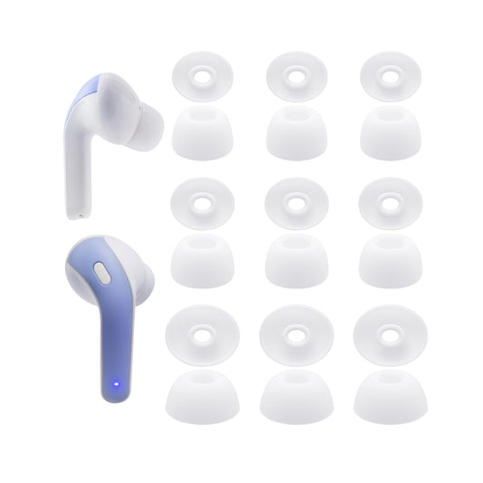 Replacement Ear Tips for TAGRY X08 / BESNOOW I53 / Btootos A90 PRO Wireless Earbuds, Silicone Earbuds Tips, 9 Pairs (S/M/L) White