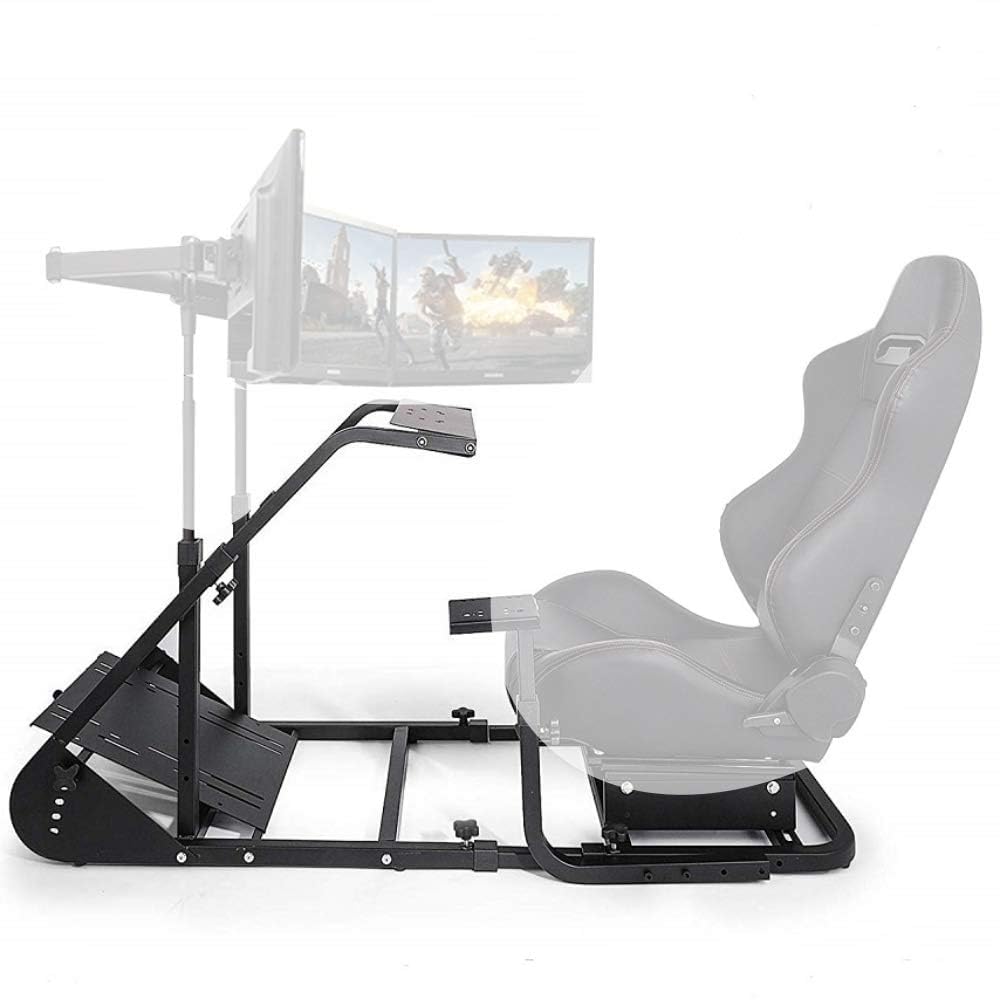 Marada Racing Cockpit Frame Suitable for G25 G27 G29 G920 Without Wheels Pedals and Real Racing Seat Driving Simulator Cockpit with Capacity 220LBS
