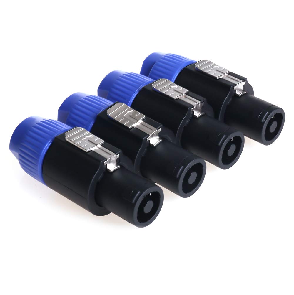 NANYI NL4FC speakon Cable Crown Amplifier, Audio Speaker Plug Twist Lock 4 Pole Speaker Plug Compatible with Neutrik Speakon NL4FC, NL4FX, NLT4X