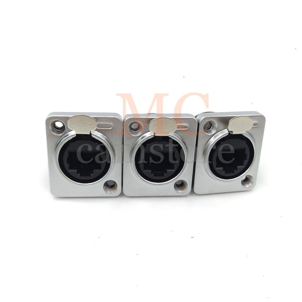 3pcs x RJ45 Waterproof Connector sockets, Ethernet Panel Mount RJ45 Wall Plug Connector