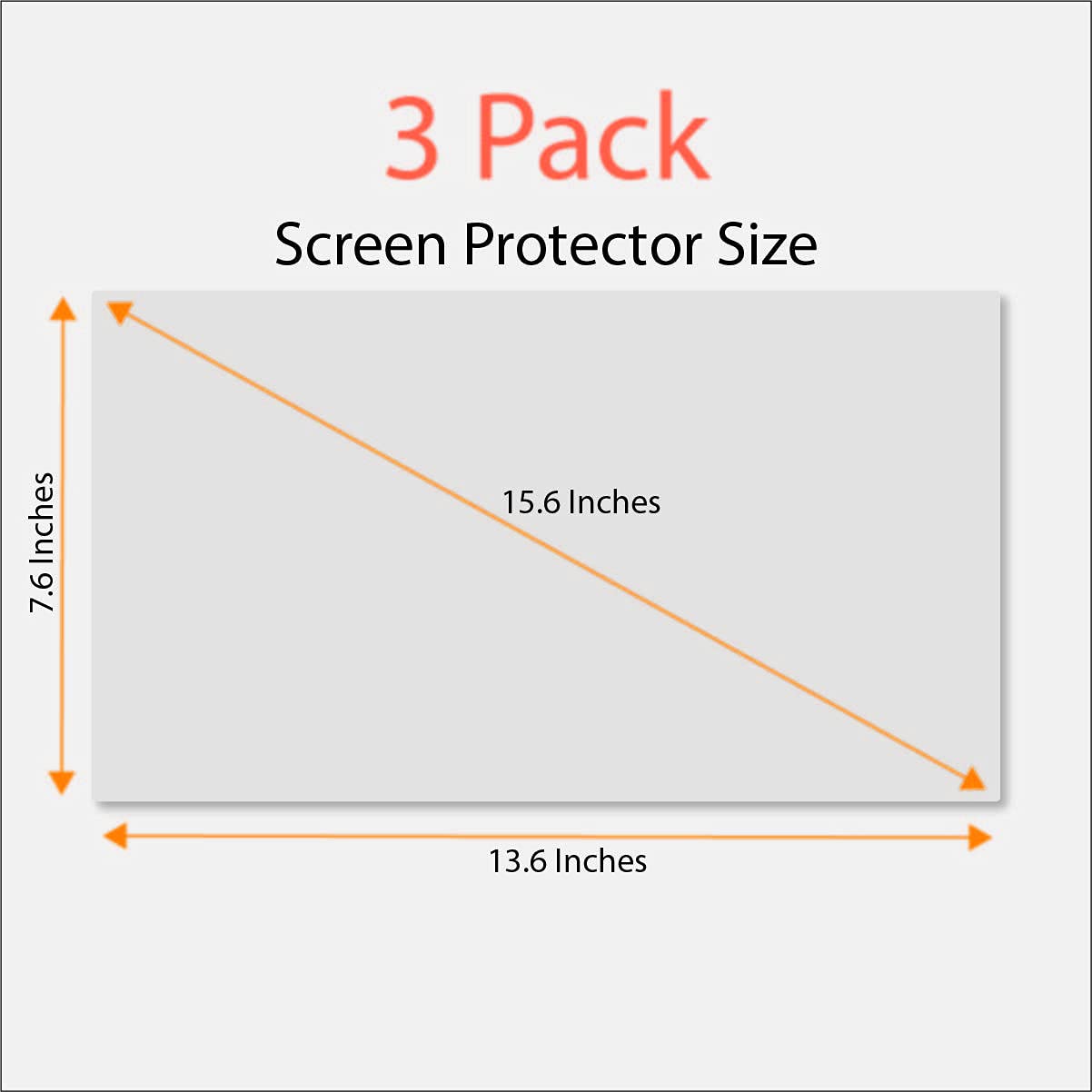 Anti Blue Light Screen Protector (3 Pack) for 15.6" Lenovo Chromebook, 15.6" Acer Chromebook, 15.6" Asus Chromebook, 15.6" Samsung Chromebook, 15.6"