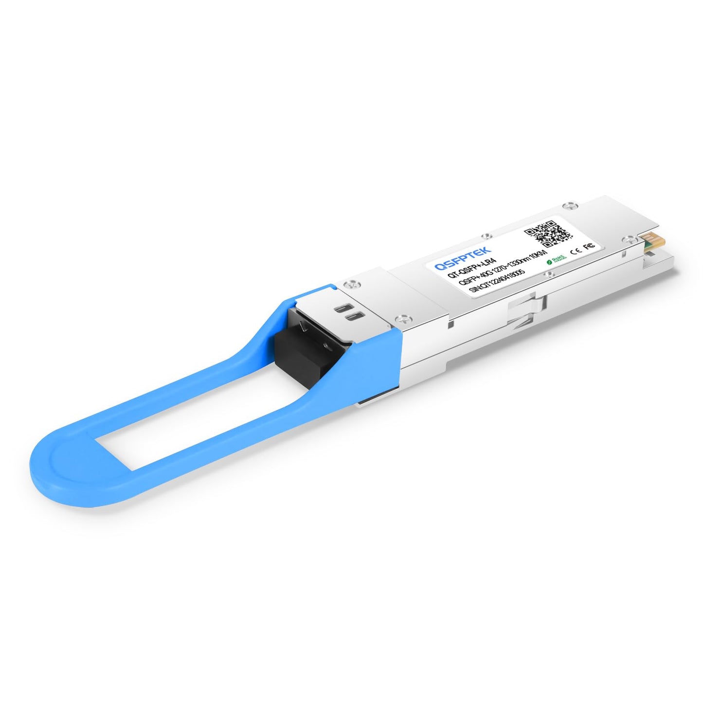 QSFPTEK 40G QSFP+ Module LC Single-Mode Transceiver 40GBASE-LR4 for Cisco QSFP-40G-LR4, 4 CWDM Lanes, 10km, with DDM