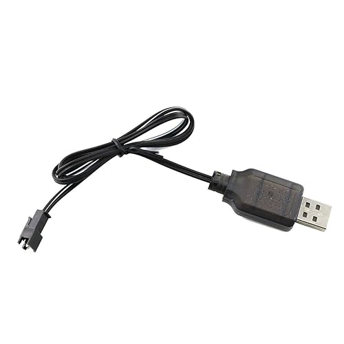 E-outstanding USB Power Charger Cable 7.2V 250mA Output USB Charging Charger Cable with SM 2P Plug for Ni-Cd Ni-MH Battery