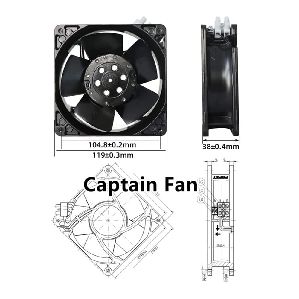4650N-465 Ebm Papst Fan 230V 18/19W 12038 120x120x38mm Axial Fan for Cabinet/Charing Pile