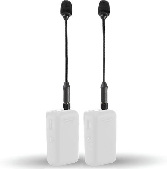 Movo MV-M101 Gooseneck Omnidirectional Lavalier Microphone- Compatible with DJI Mic/Rode Wireless Go Series Wireless Transmitters - Lapel Mic for