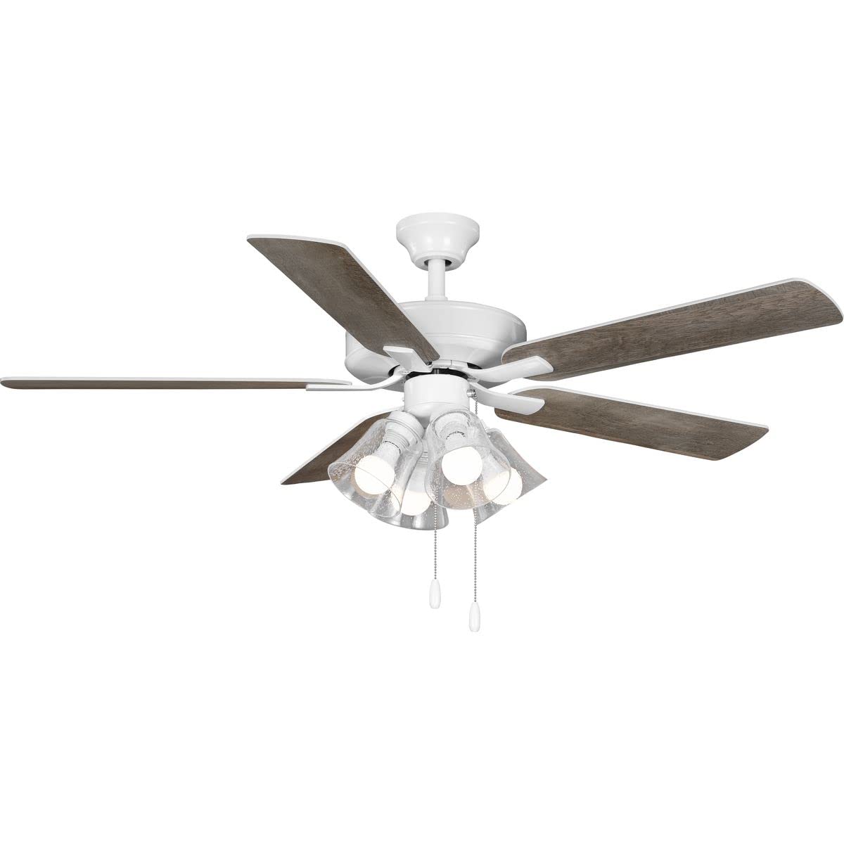 Progress Lighting AirPro 52 in. White 5-Blade AC Motor Transitional Ceiling Fan